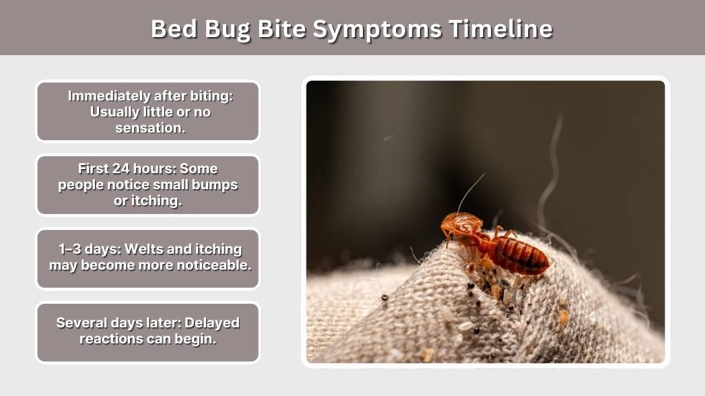 Bed Bug Bite Symptoms Timeline