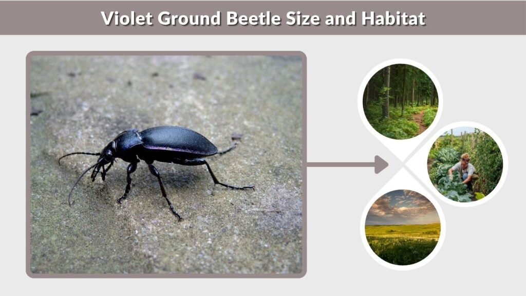 Violet Ground Beetle Size and Habitat