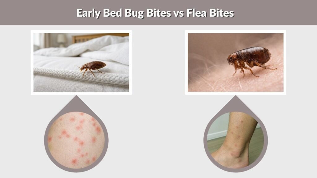 Early Bed Bug Bites vs Flea Bites